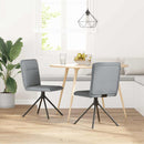 vidaXL 2 db világosszürke szövet étkezőszék