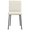 vidaXL 2 db krémszínű bársony étkezőszék