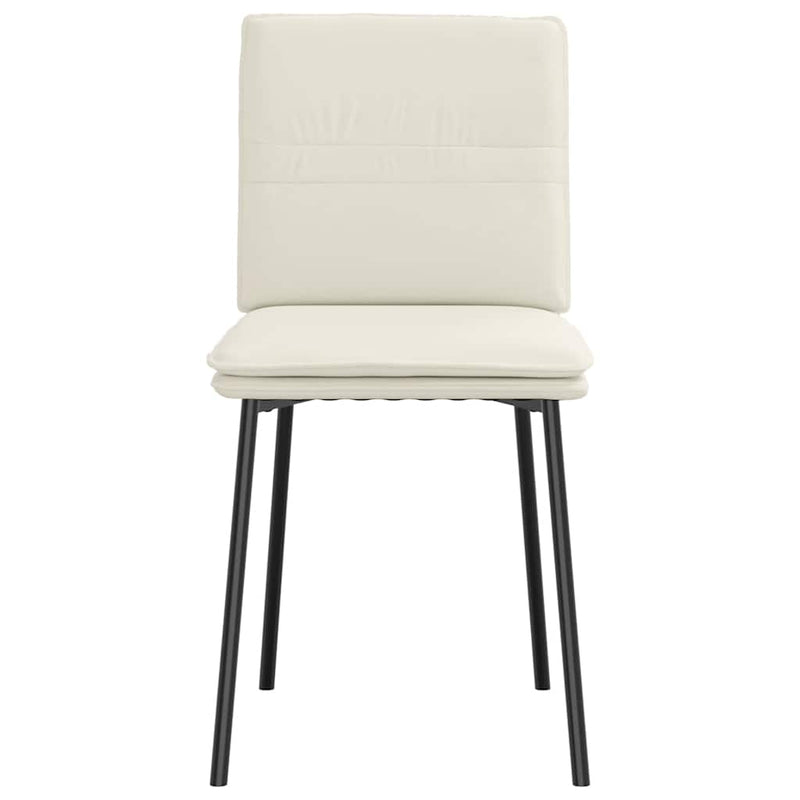 vidaXL 2 db krémszínű bársony étkezőszék