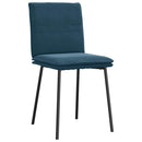 vidaXL 2 db kék bársony étkezőszék