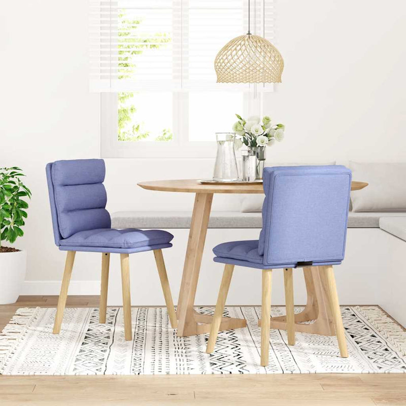 vidaXL étkezőszékek 2 db Jeans kék szövet