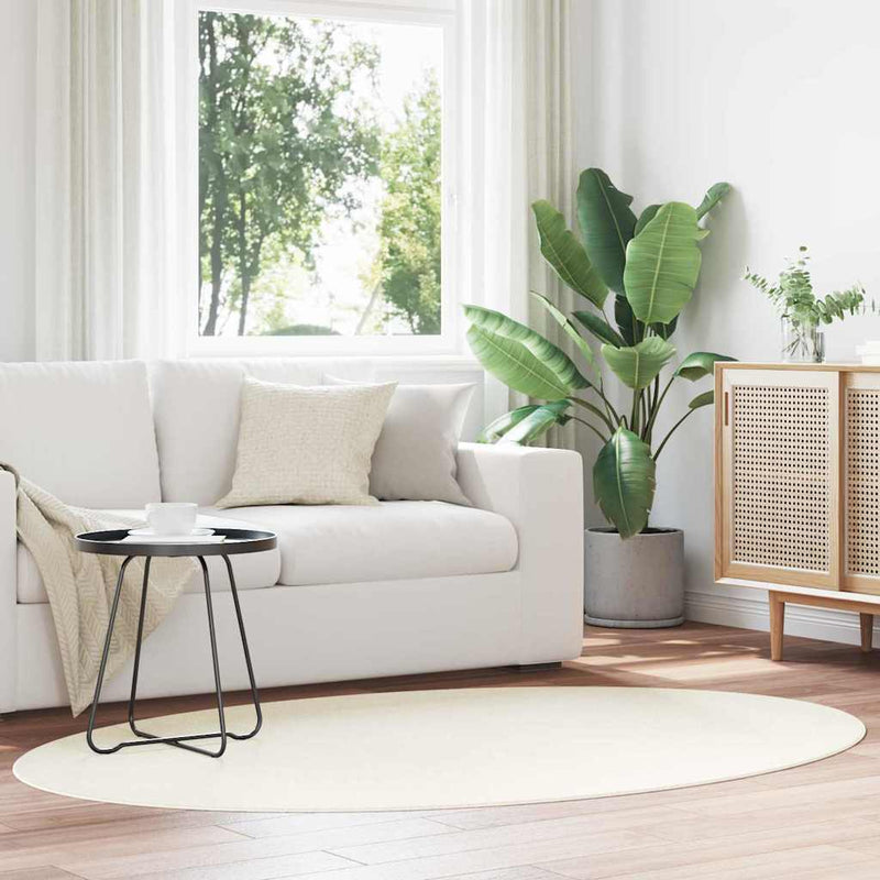 vidaXL Szőnyeg HUARTE Krém 140 x 200 cm Poliészter