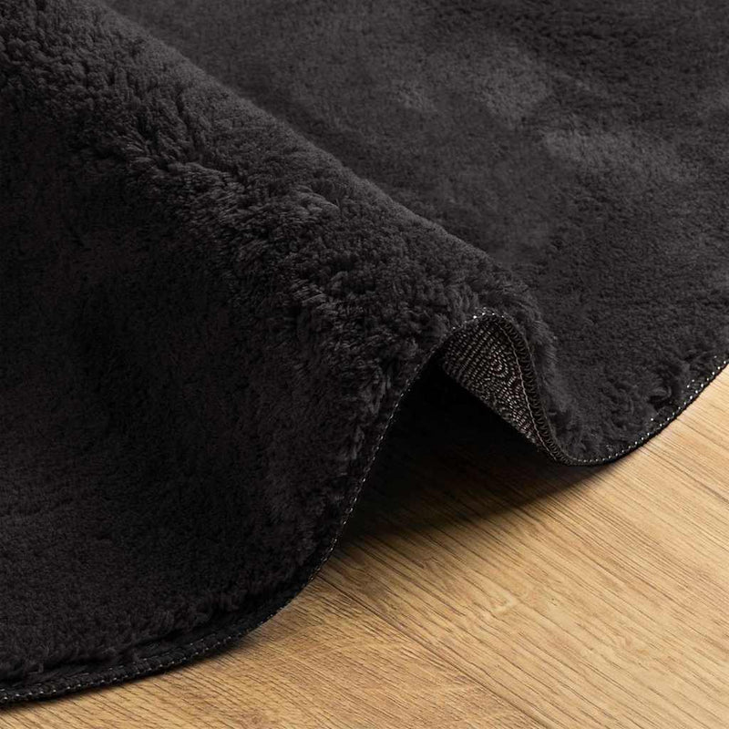 vidaXL Szőnyeg HUARTE Fekete 80 x 150 cm Poliészter