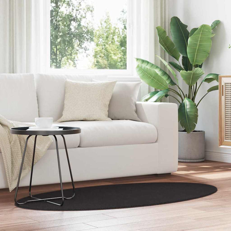 vidaXL Szőnyeg HUARTE Fekete 80 x 150 cm Poliészter