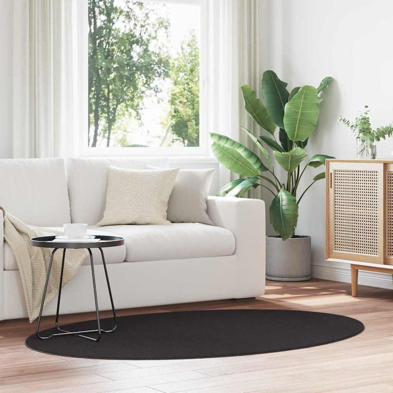 vidaXL Szőnyeg HUARTE Fekete 100 x 200 cm Poliészter