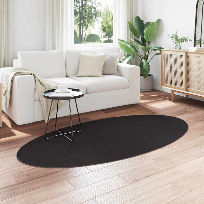 vidaXL Szőnyeg HUARTE Fekete 100 x 200 cm Poliészter