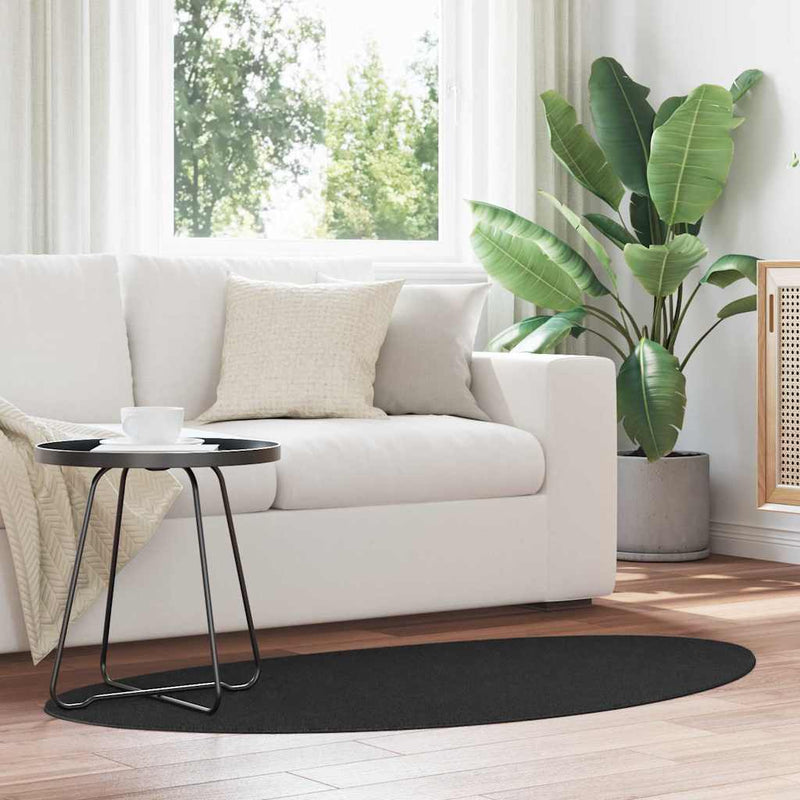 vidaXL Szőnyeg HUARTE Fekete 80 x 150 cm Poliészter