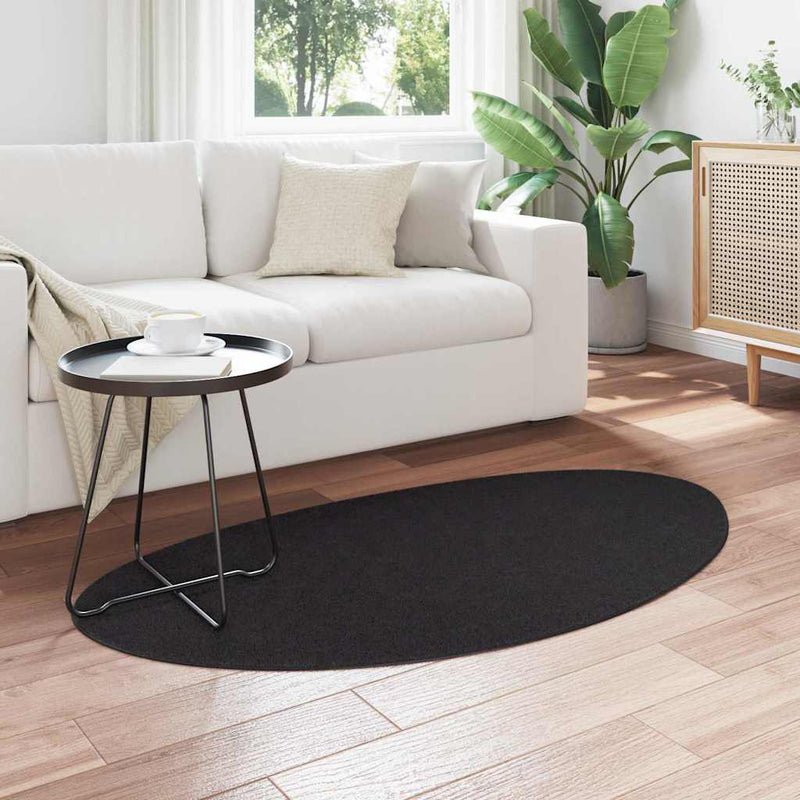 vidaXL Szőnyeg HUARTE Fekete 80 x 150 cm Poliészter