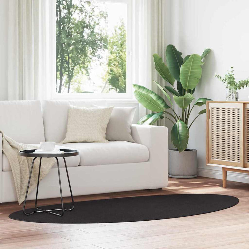vidaXL Szőnyeg HUARTE Fekete 100 x 200 cm Poliészter
