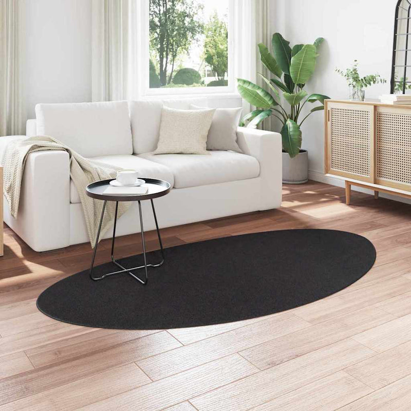 vidaXL Szőnyeg HUARTE Fekete 100 x 200 cm Poliészter
