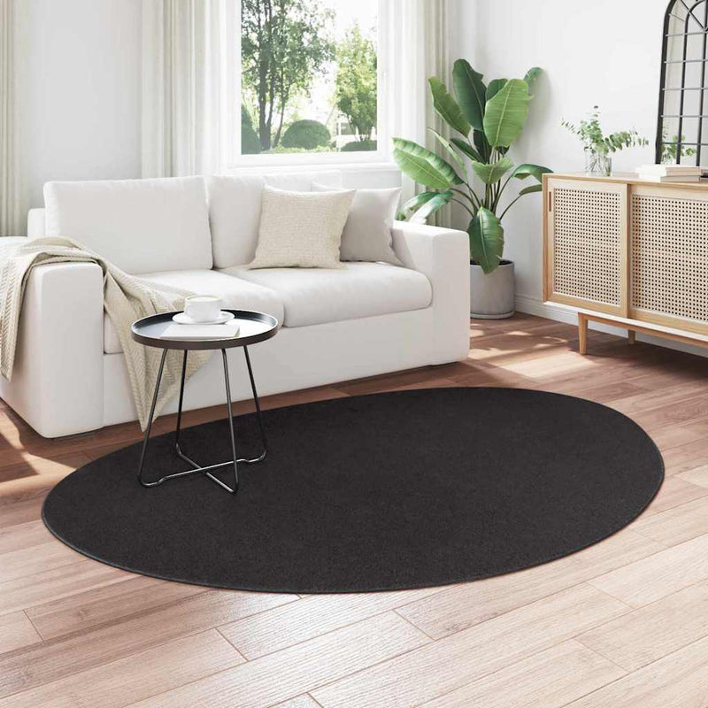 vidaXL Szőnyeg HUARTE Fekete 140 x 200 cm Poliészter
