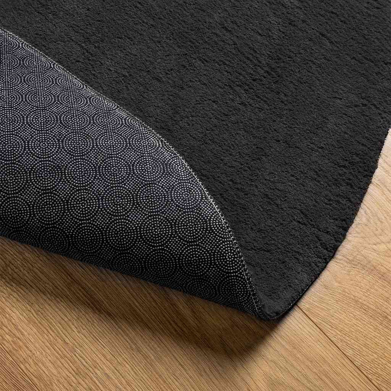 vidaXL Szőnyeg Fekete 80 x 150 cm Poliészter