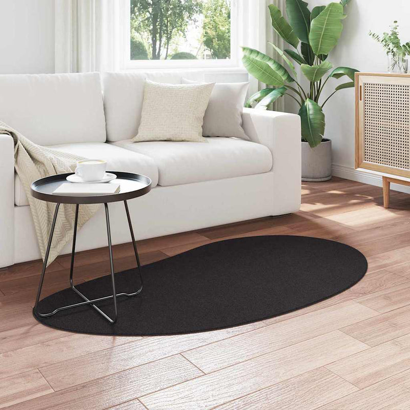vidaXL Szőnyeg Fekete 80 x 150 cm Poliészter