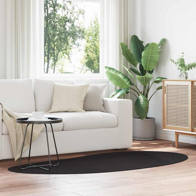 vidaXL Szőnyeg Fekete 100 x 200 cm Poliészter