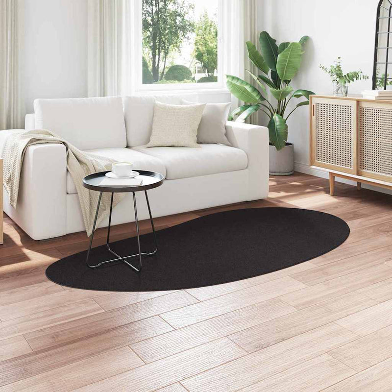 vidaXL Szőnyeg Fekete 100 x 200 cm Poliészter