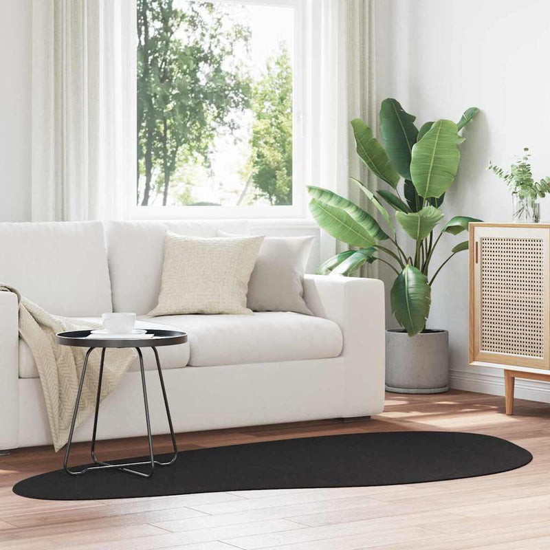 vidaXL Szőnyeg HUARTE Fekete 100 x 200 cm Poliészter