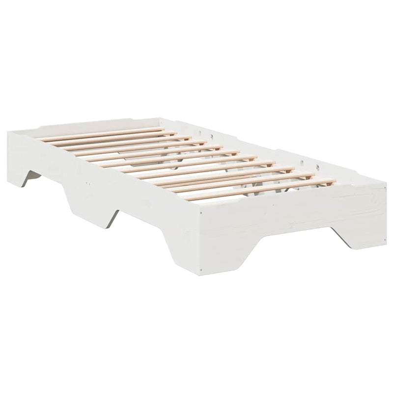vidaXL ágy matrac nélkül rakásolható fehér 80x200 cm tömör fa