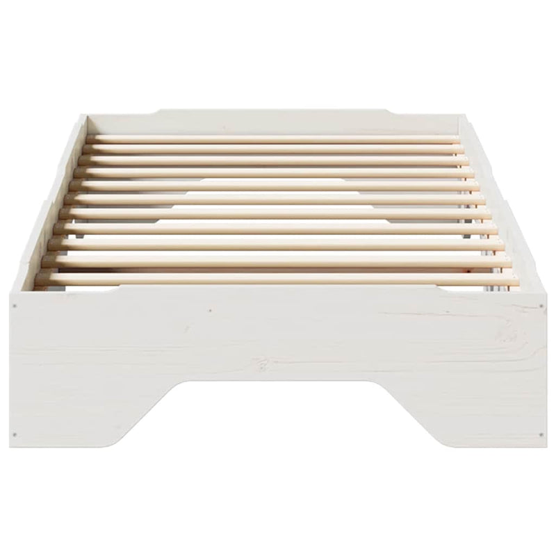 vidaXL ágy matrac nélkül rakásolható fehér 80x200 cm tömör fa
