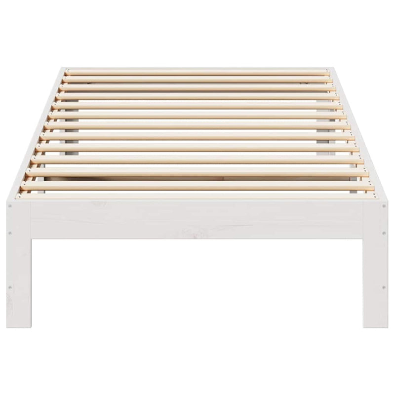 vidaXL fehér tömör fenyő ágykeret matrac nélkül 80 x 200 cm