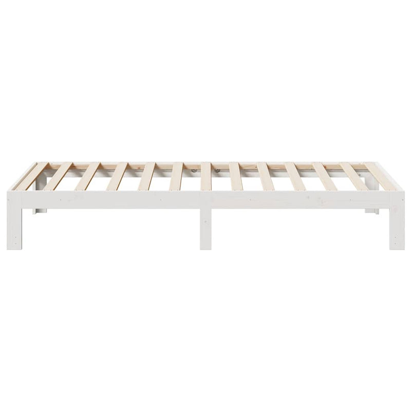 vidaXL fehér tömör fenyő ágykeret matrac nélkül 80 x 200 cm
