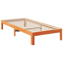 vidaXL viaszbarna tömör fenyő ágykeret matrac nélkül 80x200 cm