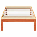 vidaXL viaszbarna tömör fenyő ágykeret matrac nélkül 80x200 cm