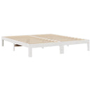 vidaXL fehér tömör fenyőfa ágy matrac nélkül 160 x 200 cm