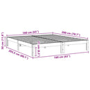 vidaXL viaszbarna tömör fenyőfa ágy matrac nélkül 160 x 200 cm