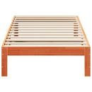 vidaXL viaszbarna tömör fenyőfa ágy matrac nélkül 90 x 200 cm