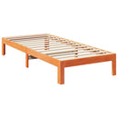 vidaXL viaszbarna tömör fenyőfa ágy matrac nélkül 90 x 200 cm