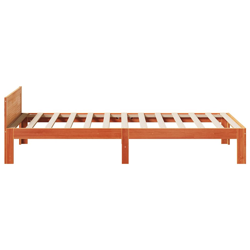 vidaXL viaszbarna tömör fenyő ágykeret matrac nélkül 80x200 cm