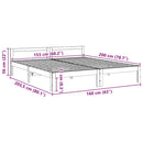 vidaXL fehér tömör fenyőfa ágy matrac nélkül 160 x 200 cm