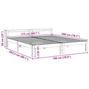 vidaXL fehér tömör fenyőfa ágy matrac nélkül 180 x 200 cm
