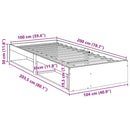 vidaXL kanapéágy ágy matrac fehér 100x200 cm tömör fa fenyőfa