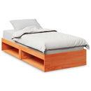 vidaXL kanapéágy ágy matrac viaszbarna 100x200 cm tömör fa fenyőfa