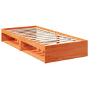 vidaXL kanapéágy ágy matrac viaszbarna 100x200 cm tömör fa fenyőfa