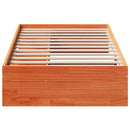 vidaXL kanapéágy ágy matrac viaszbarna 100x200 cm tömör fa fenyőfa
