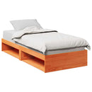 vidaXL kanapéágy ágy matrac viaszbarna 100x200 cm tömör fa fenyőfa