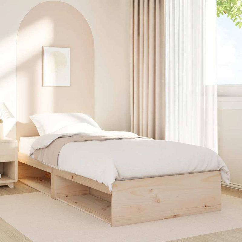 vidaXL tömör fenyőfa kanapéágy matrac nélkül 90 x 200 cm