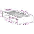 vidaXL tömör fenyőfa kanapéágy matrac nélkül 90 x 200 cm