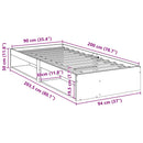 vidaXL fehér tömör fenyőfa kanapéágy matrac nélkül 90 x 200 cm