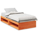 vidaXL viaszbarna tömör fenyőfa kanapéágy matrac nélkül 90 x 200 cm
