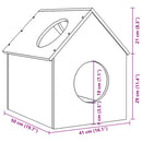 vidaXL Macskaház fehér 41x50x50 cm tömör fa fenyőfa