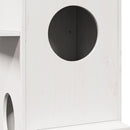 vidaXL Macskaház fehér 43x43x90 cm tömör fa fenyőfa