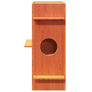 vidaXL Macskaház viaszbarna 43x43x90 cm tömör fa fenyőfa