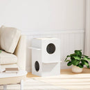 vidaXL Macskaház fehér 43x43x60 cm tömör fa fenyőfa