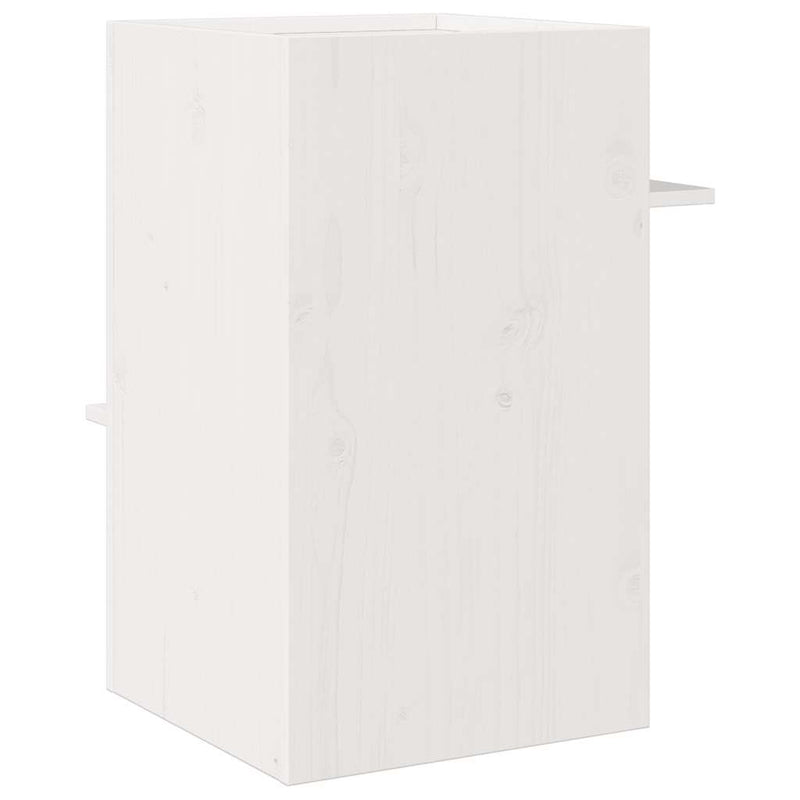 vidaXL Macskaház fehér 43x43x60 cm tömör fa fenyőfa