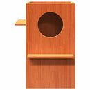 vidaXL Macskaház viaszbarna 43x43x60 cm tömör fa fenyőfa