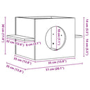 vidaXL tömör fenyőfa macskaház fehér 51x35x30 cm