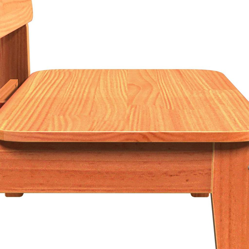 vidaXL Kerti székek 2 db viaszbarna 60x52,5x72 cm tömör fa fenyőfa